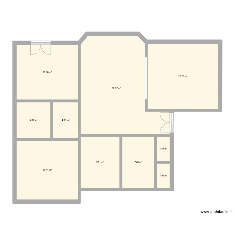 marais 120m. Plan de 10 pièces et 118 m2