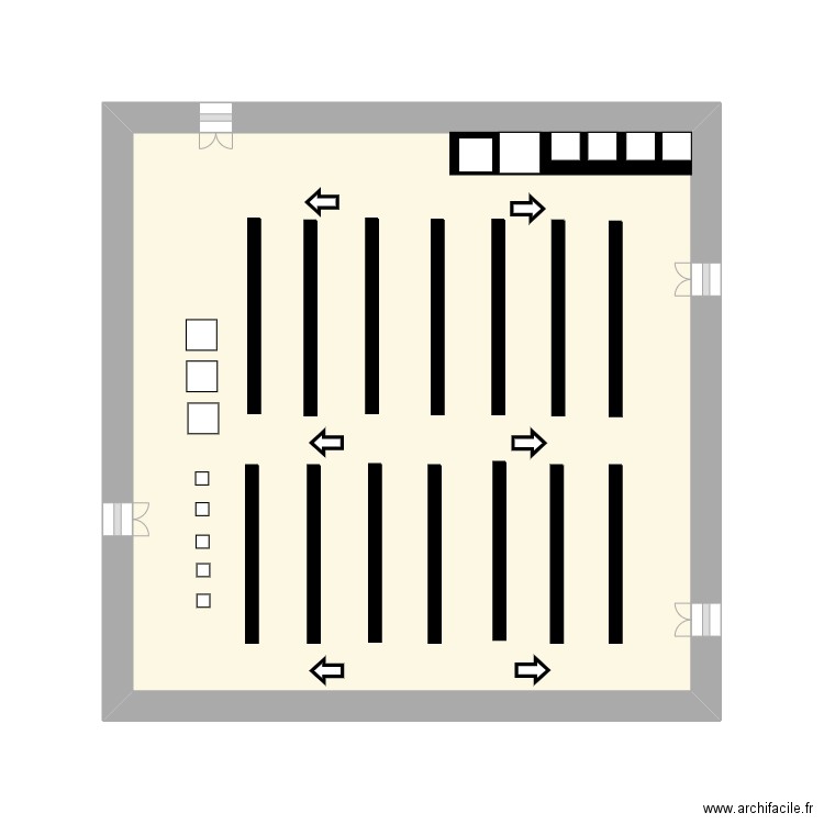 Décathlon jc. Plan de 1 pièce et 23 m2
