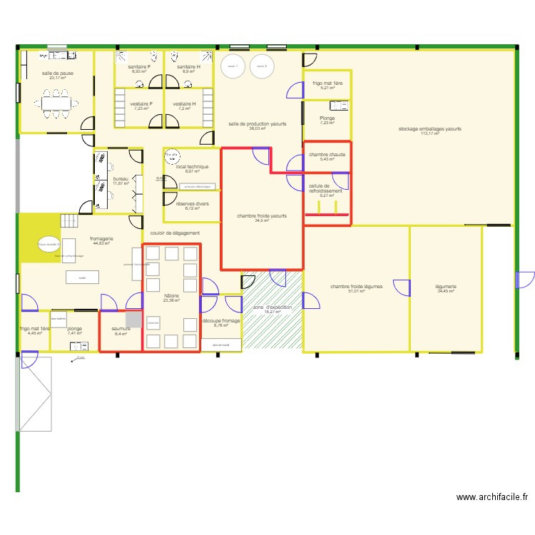 Plan D S I Agri. Plan de 25 pièces et 521 m2