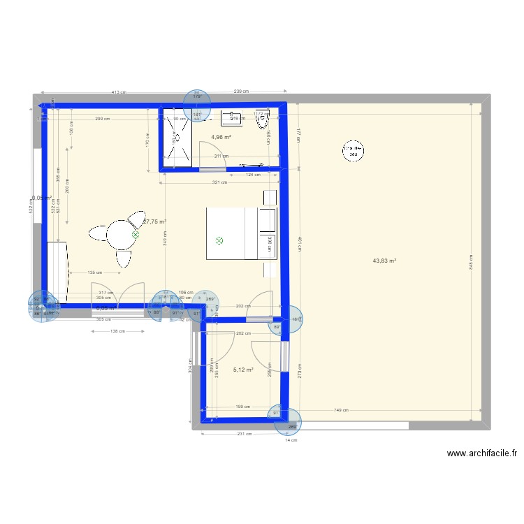 GARAGE 26 VII CUISINE SALLE DE BAIN. Plan de 7 pièces et 82 m2