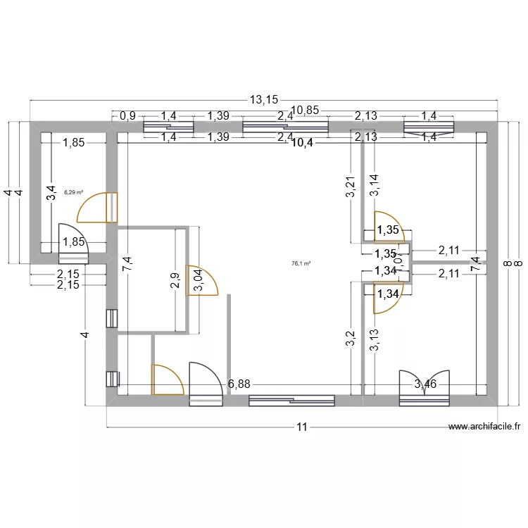 PROJET MEREUIL SELECTIONNE. Plan de 2  et 82 m²