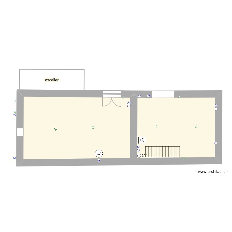 castanet electricité plomberie 2. Plan de 5 pièces et 212 m2