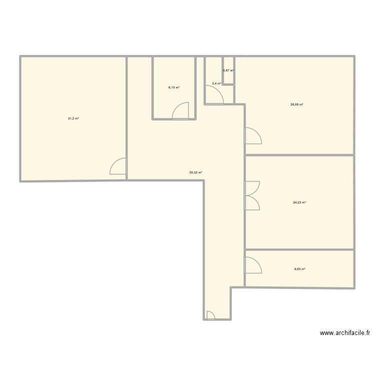hfvj. Plan de 10 pièces et 136 m2