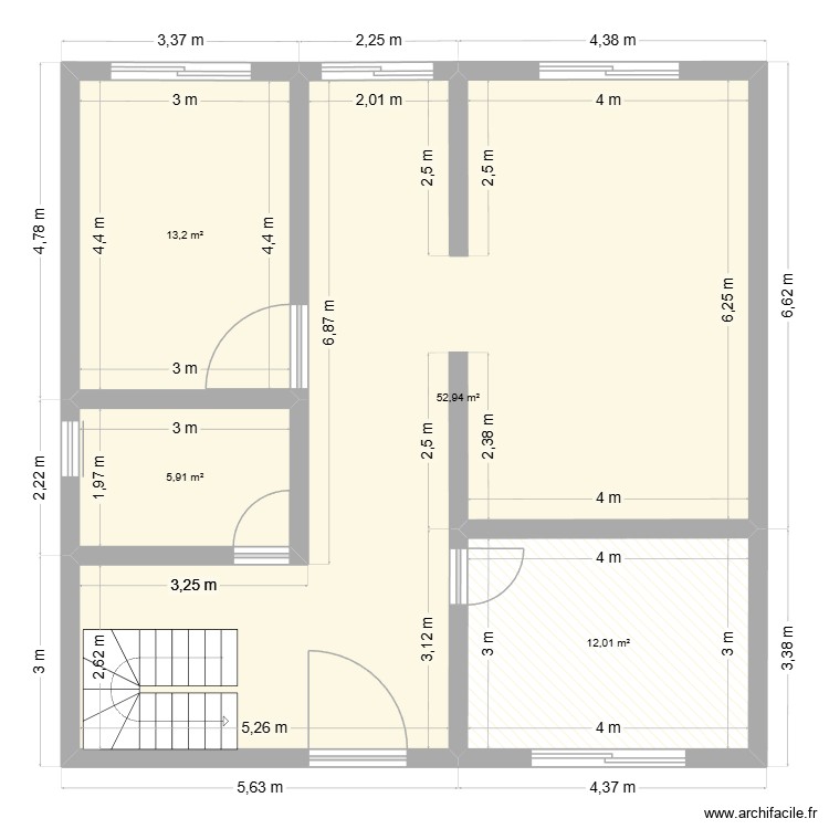 Projet P1. Plan de 0 pièce et 0 m2 Projet P1. Plan de 0 pièce et 0 m2