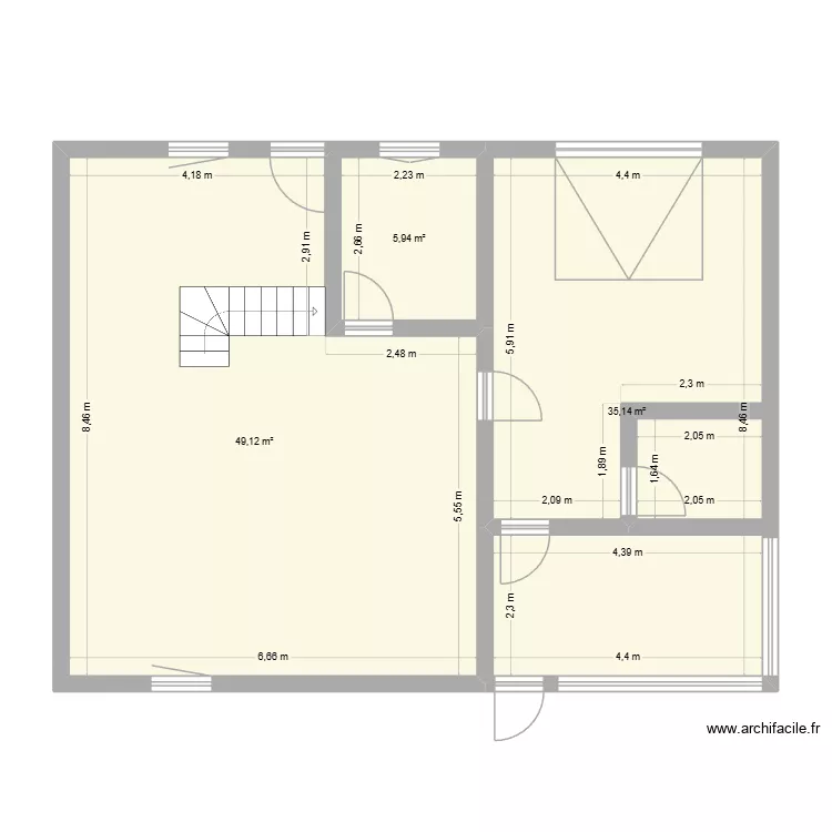 Bas modifi&eacute; 1 Alex Crusnes. Plan de 