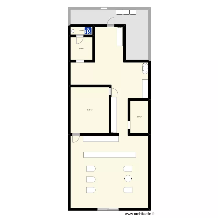 plan 1 OrangeBleu. Plan de 