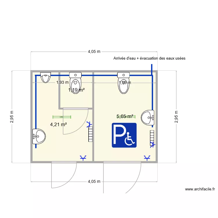 Club Canin. Plan de 3  et 11 m²