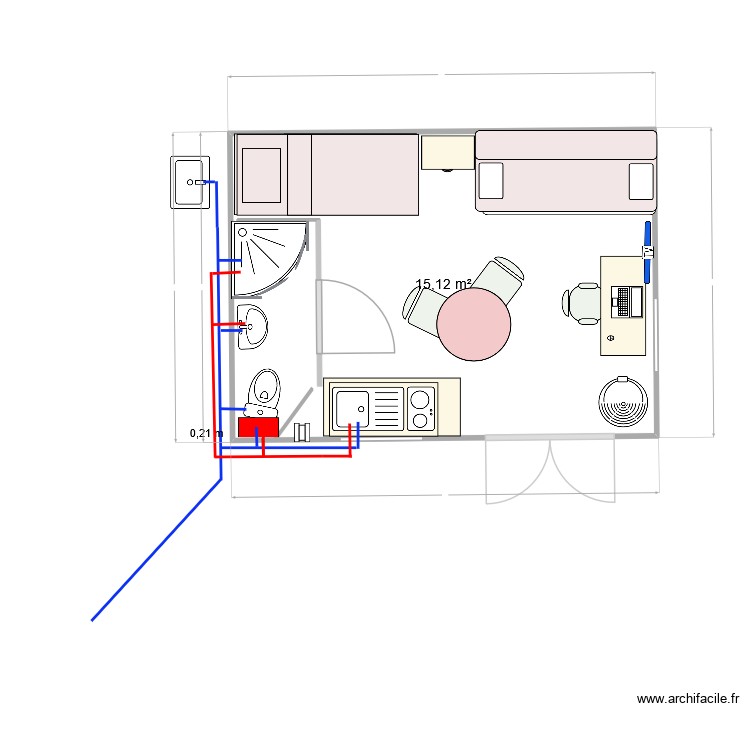 Kerg v ersion 11 sanitaire. Plan de 0 pièce et 0 m2