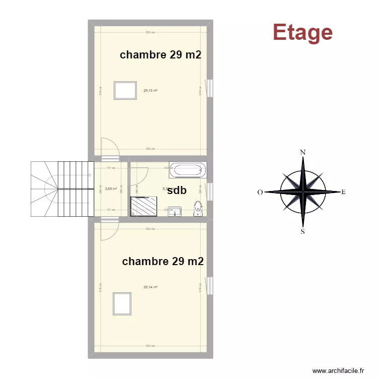 &eacute;tage Barbaste. Plan de 