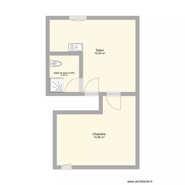 Appartement 5. Plan de 3 et 34 m² Appartement 5. Plan de 3 et 34 m²