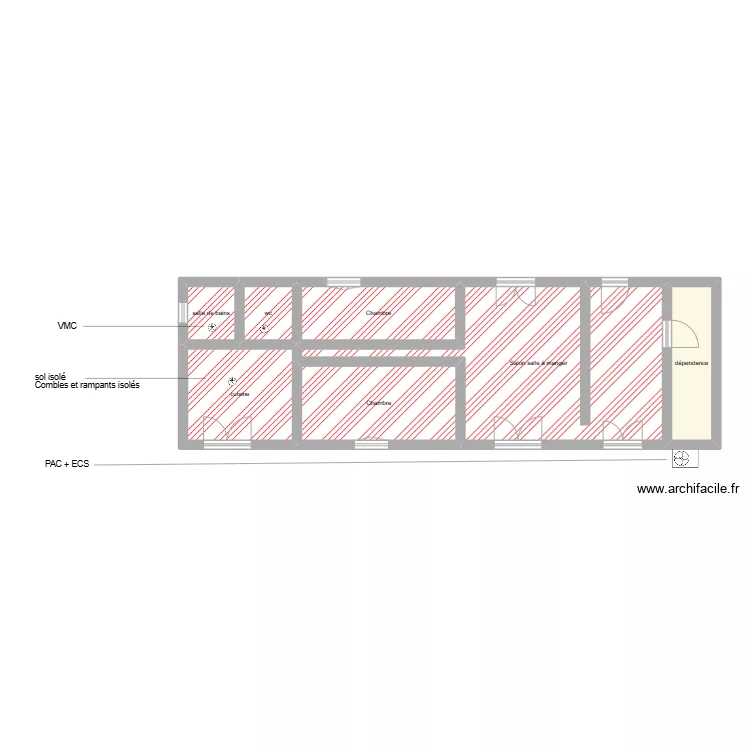 MENDES &eacute;tape 1 RDC. Plan de 
