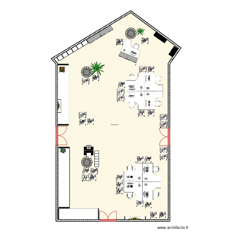trac agencement. Plan de 1 pièce et 154 m2