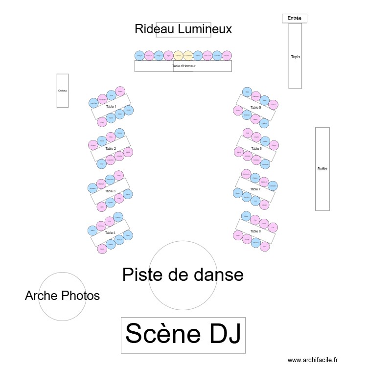 Plan de table mariage Gwen & Sully. Plan de 0 pièce et 0 m2
