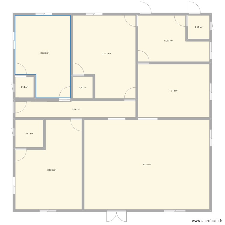 plan de 3 chambres salon  . Plan de 0 pièce et 0 m2