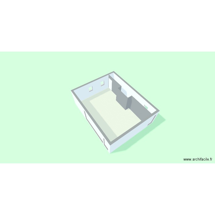 MARTIAL. Plan de 1 pièce et 39 m2