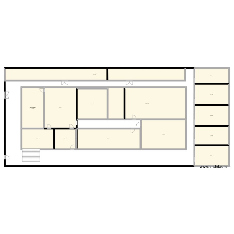 plan de pouyou. Plan de 15 pièces et 617 m2
