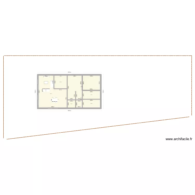 test bis. Plan de 6  et 185 m²