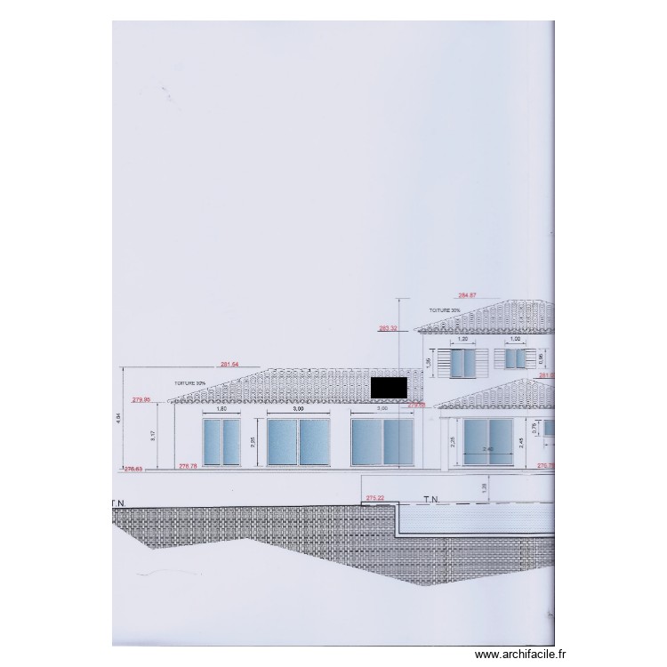 SOLDANO FACADE SUD. Plan de 0 pièce et 0 m2
