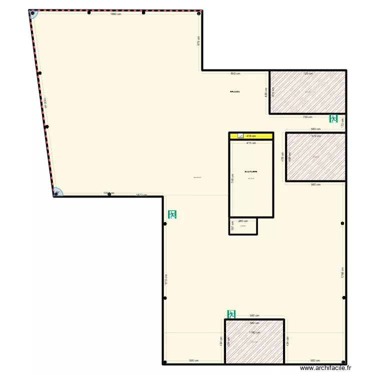 CD étage 3 - surface utile. Plan de 7 et 761 m² CD étage 3 - surface utile. Plan de 7 et 761 m²