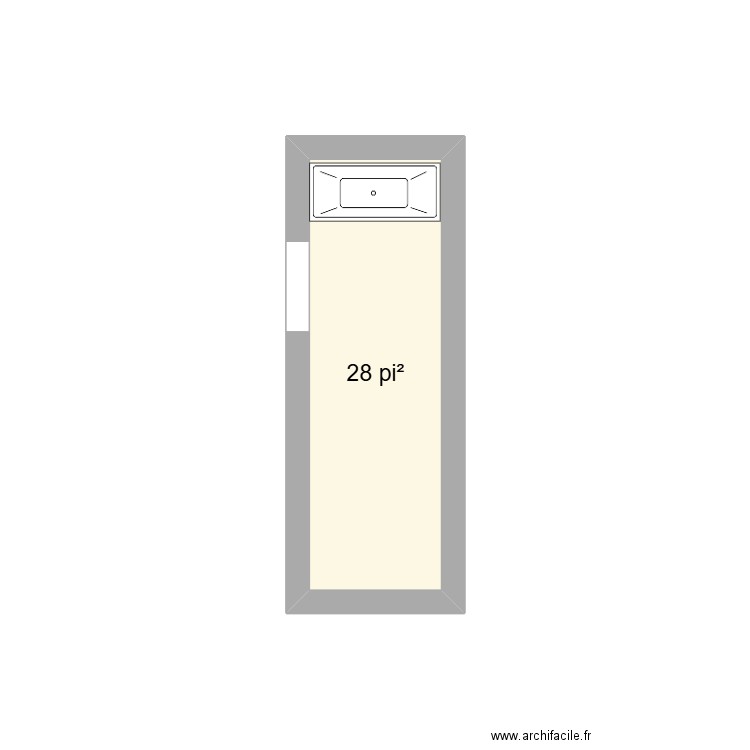 166 addelaide. Plan de 1 pièce et 3 m2