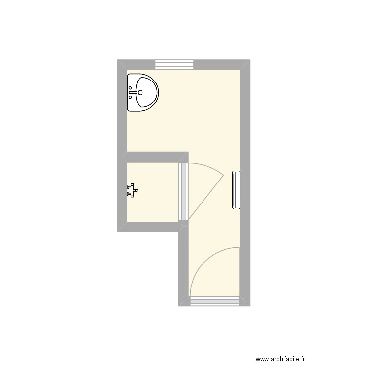 TIEN YU SONG. Plan de 2 pièces et 5 m2