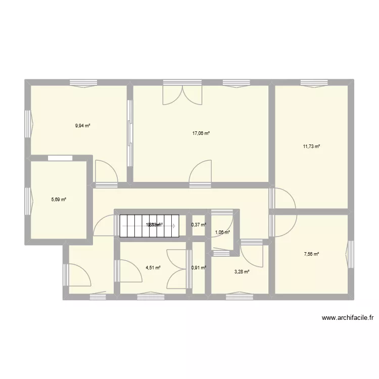 DINET - SAINT NICOLAS D'ALIERMONT. Plan de 12  et 74 m²