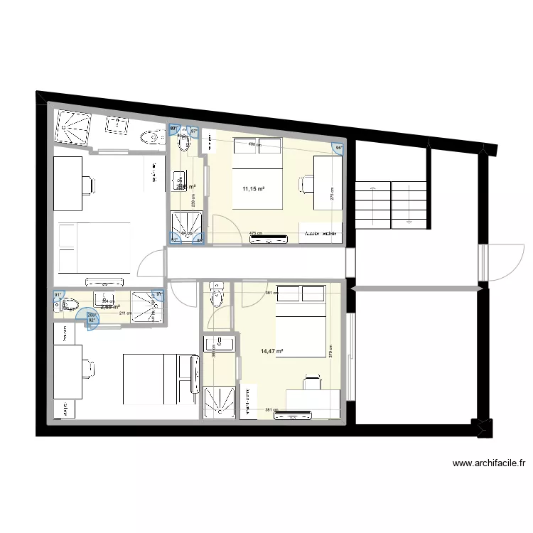 2&egrave;m G chambres/7. Plan de 