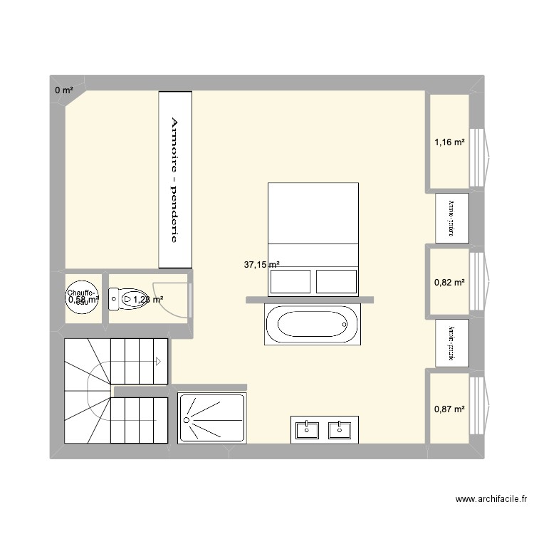 Felix Etage Final 7. Plan de 7 pièces et 42 m2