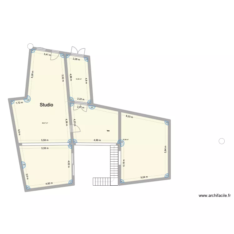 Plan de masse a nu. Plan de 4 et 250 m² Plan de masse a nu. Plan de 4 et 250 m²