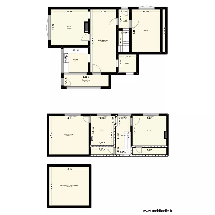 Maison - Waremme. Plan de 16 et 183 m² Maison - Waremme. Plan de 16 et 183 m²