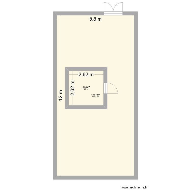 Essoreuse 4. Plan de 2 pièces et 76 m2