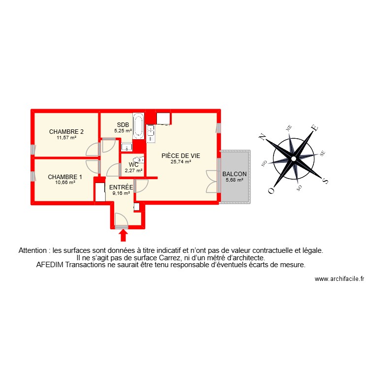 BI 23540. Plan de 11 pièces et 97 m2
