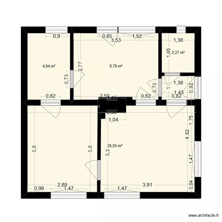 Jules Cantineau 20. Plan de 4 et 43 m² Jules Cantineau 20. Plan de 4 et 43 m²