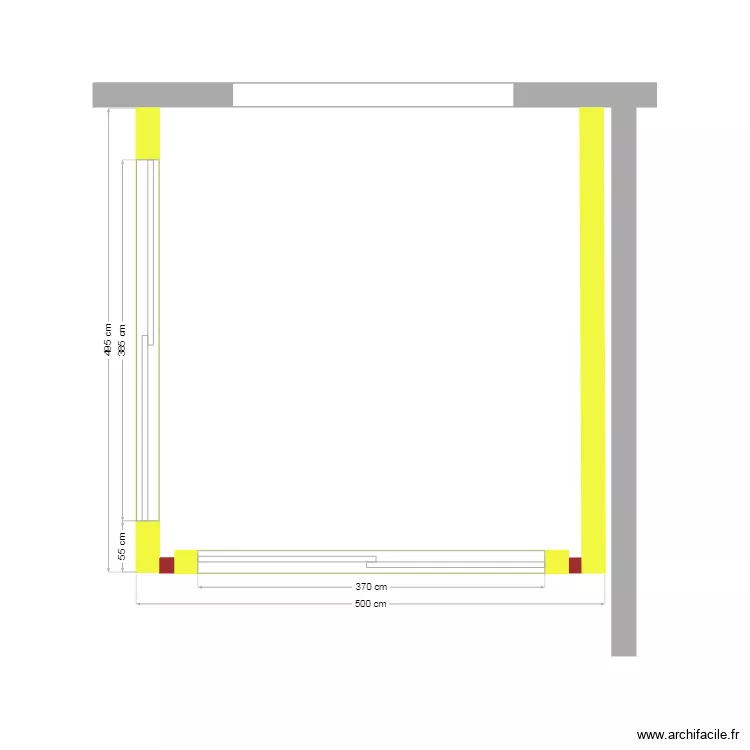 KIT extension 1 mur + 2 façades portes vitrées. Plan de KIT extension 1 mur + 2 façades portes vitrées. Plan de