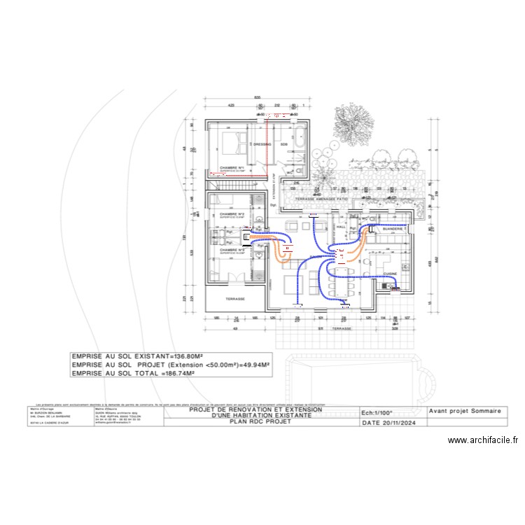 clim projet Burzio. Plan de 0 pièce et 0 m2