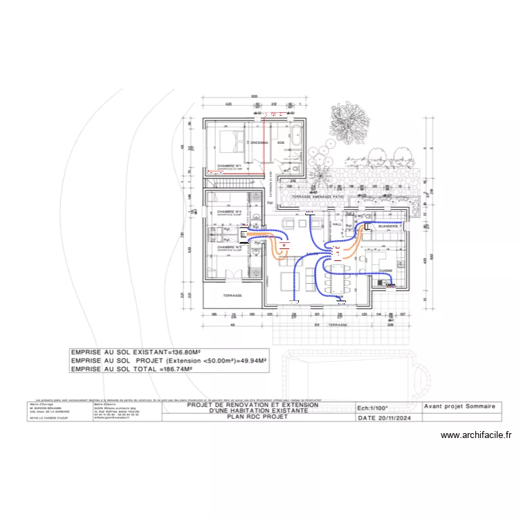 clim projet Burzio. Plan de 