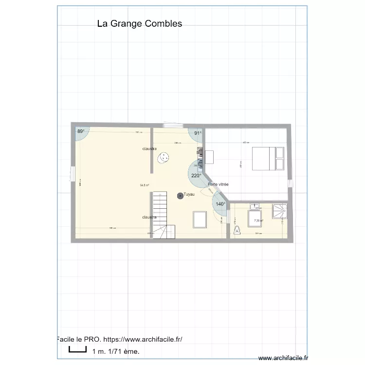 La Grange Combles dernier projet. Plan de 