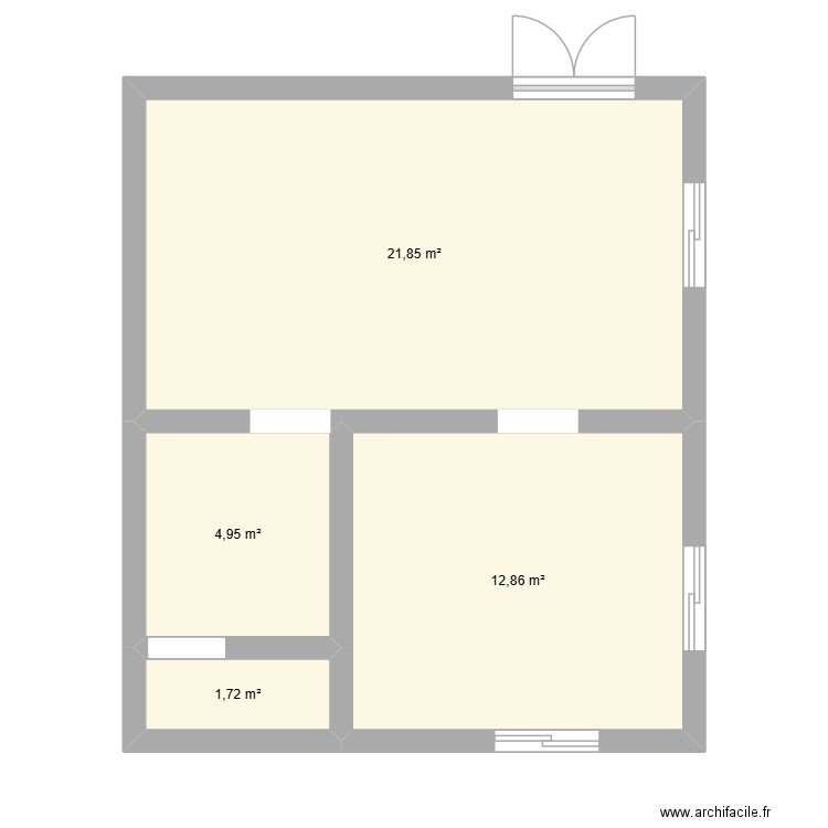 ma maison. Plan de 4 pièces et 41 m2