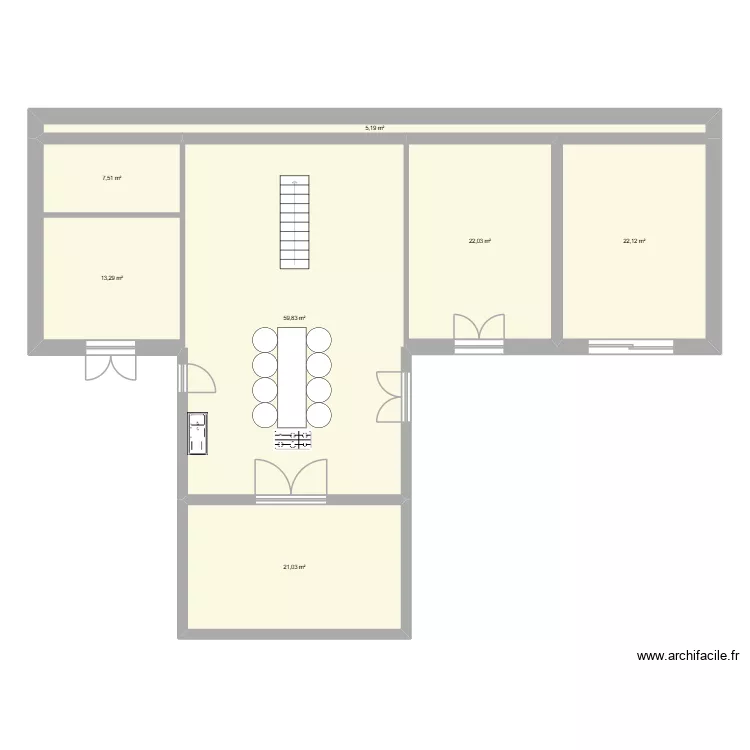 SUY BLANC 2. Plan de 7  et 151 m²