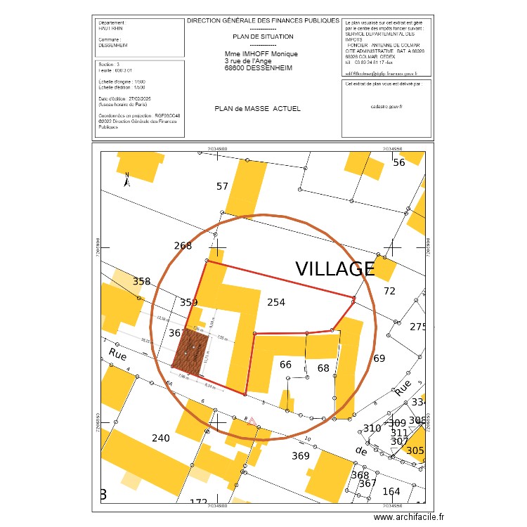 IMHOFF MONIQUE (toiture). Plan de 0 pièce et 0 m2