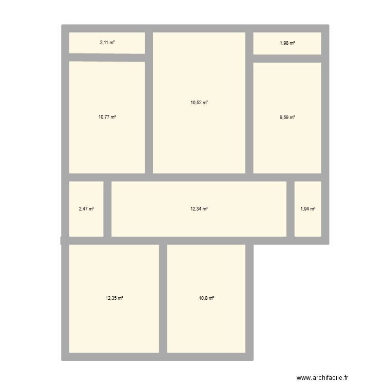 ave Gen. Plan de 10 pièces et 81 m2