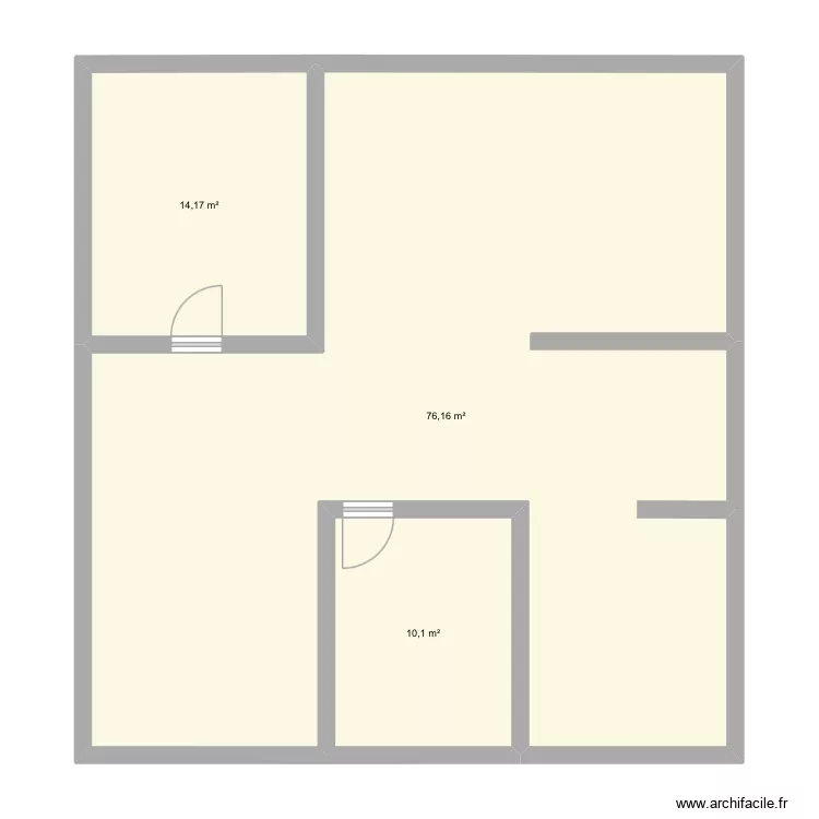 Daphnegirard_maison. Plan de 3  et 100 m²