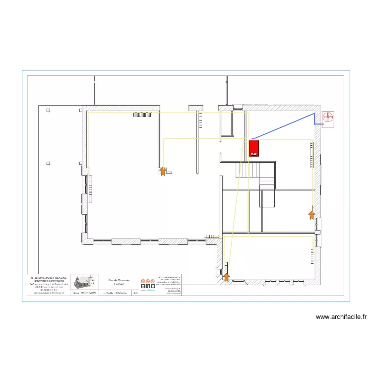 JENET BEAUNE - RdC. Plan de 