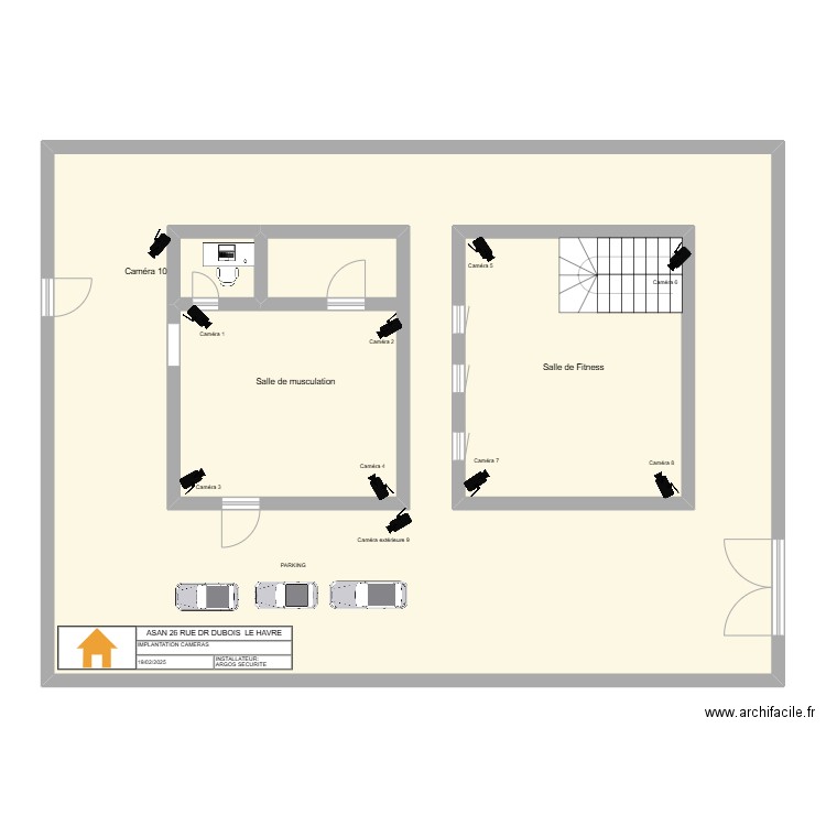 ASAN. Plan de 4 pièces et 213 m2