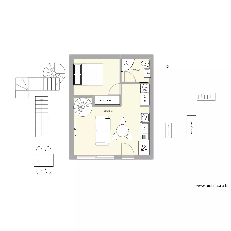 Forge version 3. Plan de 2  et 30 m²