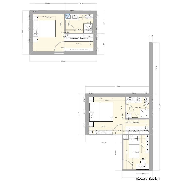 Autre chambre. Plan de 0 pièce et 0 m2