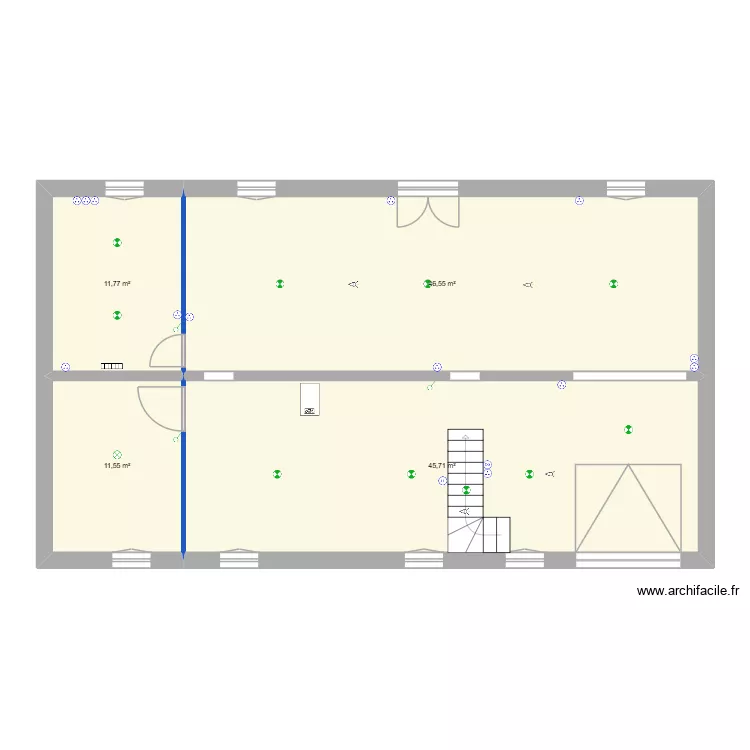 SCI-LMDP-sous-sol. Plan de 4  et 116 m²