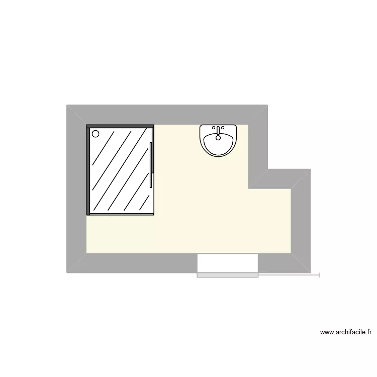 chastaing masssard r&eacute;nov&eacute;. Plan de 1  et 4 m²