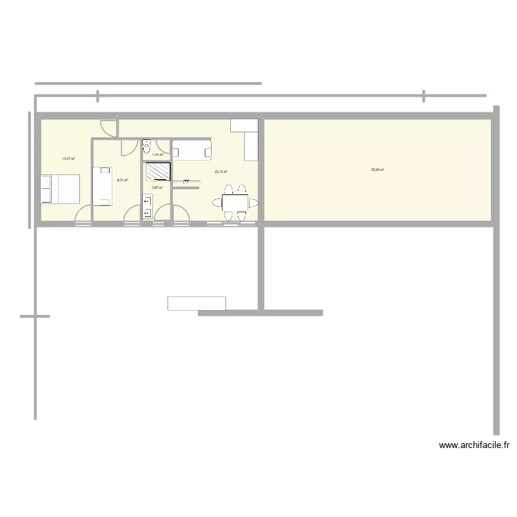 IDEE BREM. Plan de 6  et 107 m²