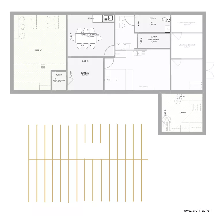 MODEL AMENAGEMENT. Plan de 12  et 183 m²